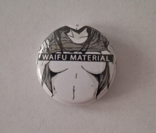 Waifu Material / Button mit Sicherheitsnadel 25mm