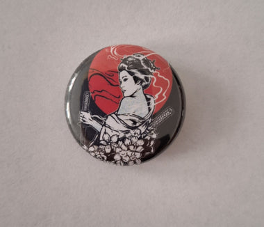 Japan Geisha Button mit Sicherheitsnadel 25mm