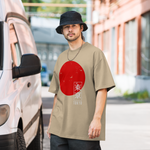 Tokio Rising Sun Oversized T-Shirt mit verwaschenem Look