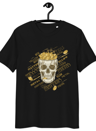 Unisex-Bio-Baumwoll-T-Shirt Gold-Totenkopf