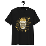 Unisex-Bio-Baumwoll-T-Shirt Gold-Totenkopf