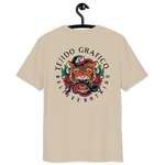 Unisex-Bio-Baumwoll Tiger Schlangen Kopf T-Shirt