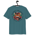 Unisex-Bio-Baumwoll Tiger Schlangen Kopf T-Shirt